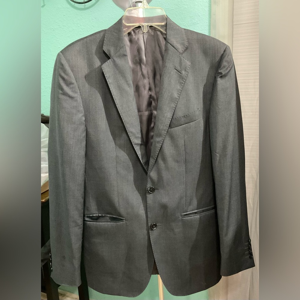 Ermenegildo Zegna Gray Sport Jacket Coat Mens 38R  88% Wool 12% Silk Blazer USA